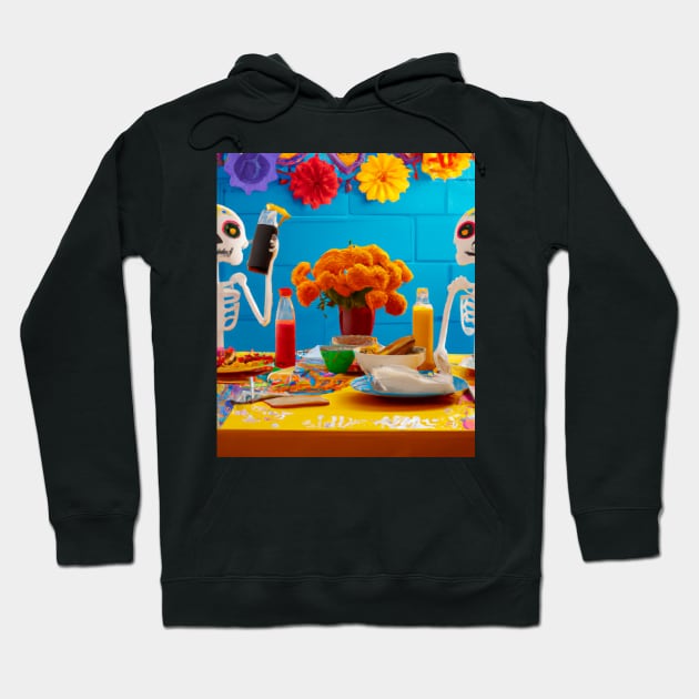 Calendulas del dia de los Muertos Hoodie by JohnCorney